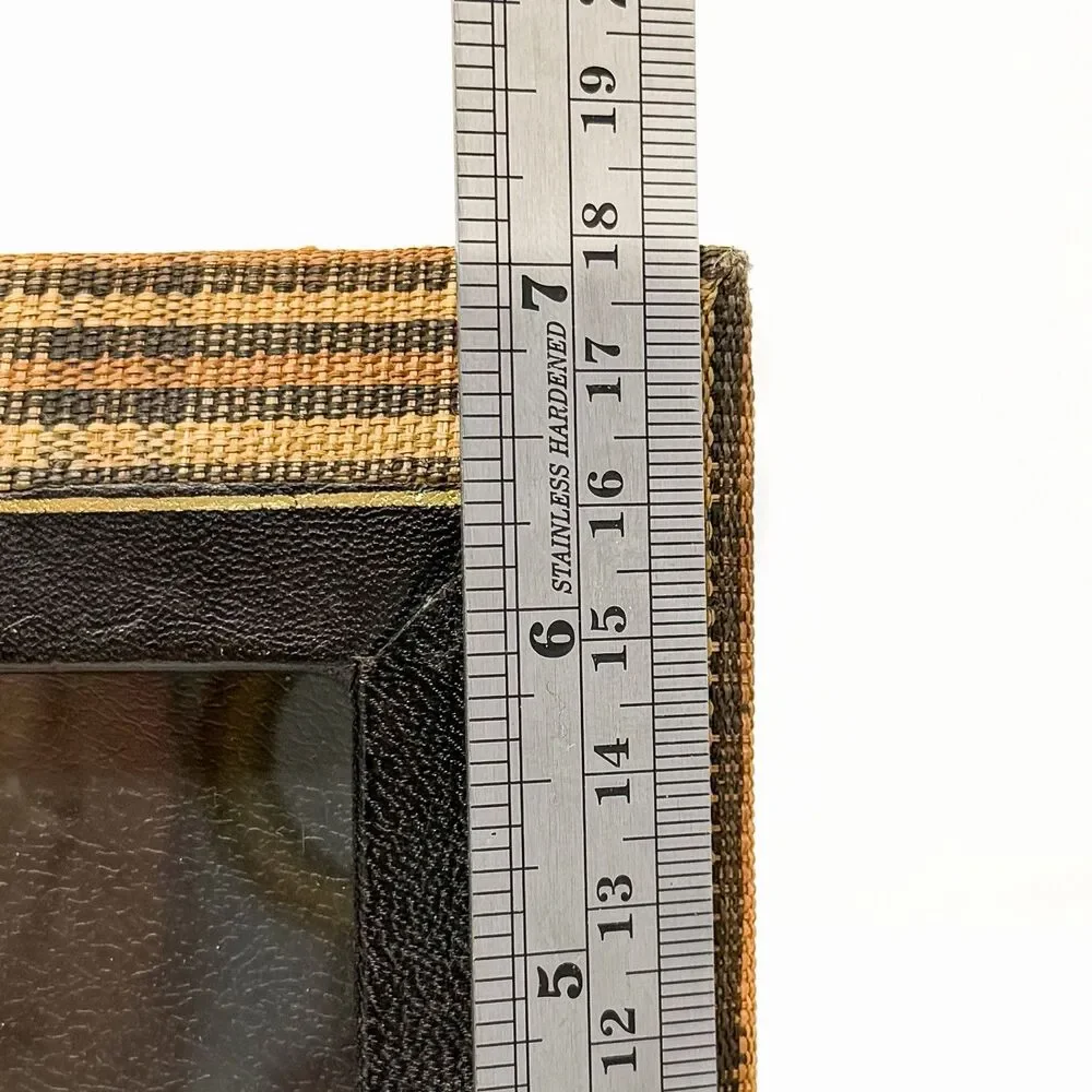 Vintage R & Y Augousti London Woven Textile Photo Frame 5x7 Fits 3.5x5 Designer